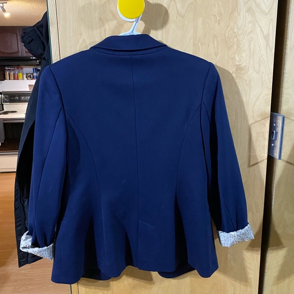 Kenneth Cole Navy Blue Tailored Blazer Fully Lined Work Office Wear Size [S] - Picture 2 of 2